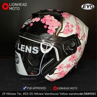 【In stock】EVO MOTORCYCLE HELMET SAKURA RS9 SUNVISOR PSB APPROVED 5CHX