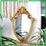 [Amleso] European Retro Toilet Mirror Shape Framed Hanging Mirror
