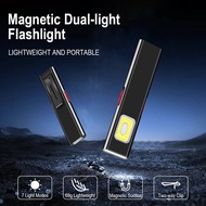 BORUiT 500LM EDC LED Flashlight Type-C Rechargeable Work Light Torch with Clip Magnet Waterproof Cam