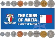 9 Coins from Malta | Maltese Coin Set Collection 2 3 5 Mils 1 2 5 10 25 50 Cents | Circulated 1972-1