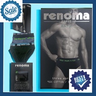 3 PCS/BOX RENOMA PARIS PURE MEN'S BRIEF UNDERWEAR