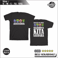 Kaos Distro KITA SAUDARA Arema Persib Persija Persebaya KAOS MURAH - KAOS COTTOM COMBAD 30S - KAOS D