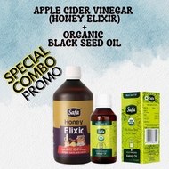 [COMBO] SAFA Organic Black Seed Oil + Apple cider Vinegar with Safa Raw Honey,  Ginger, Garlic and Lemon