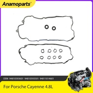Engine Parts Valve Cover Gasket Set Fit 4.8 L For 2008-2018 Porsche Cayenne Panamera Turbo M48 4.8L 