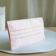 Lovely環保【粉紅色純棉口罩套】大人紙口罩使用