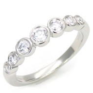 Tiffany & Co.) Jazz 漸變戒指，950鉑金，鑽石，約4.4克 [二手]