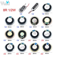 Yuxi 8R 8Ohm 1W 2W ลำโพงขนาดเล็กบางเฉียบขนาดเส้นผ่าศูนย์กลาง20มม. 23มม. 26มม. 28มม. 30มม. 32มม. 36มม