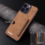 Card Holder Case For iPhone 17 Pro Max 17 Air 17e 16 Pro Max 16 Plus 16e Leather Casing