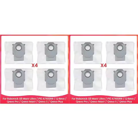 Y50A-8PCS Dust Bag For Roborock S8 Maxv Ultra/P10 A7400RR/Q Revo/Qrevo Pro/Qrevo Maxv/Qrevo S/Qrevo 