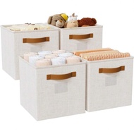 Straw Straws Bins Containers Cube Storage Box Cube Storage Box with Handle for Wardrobe