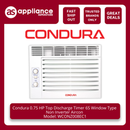 Condura 0.75 HP Top Discharge Timer 6S Window Type Non Inverter Aircon WCONZ008EC1