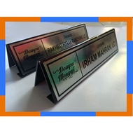 Acrylic table nameplate 8x30 cm