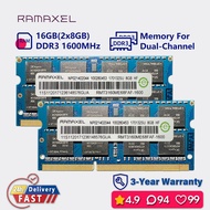 RAMAXEL 16Gb 8Gb 1600Mhz ช่อง Ddr3คู่ Sodimm แรมหน่วยความจำแล็ปท็อป Pc3 12800S 1.5V