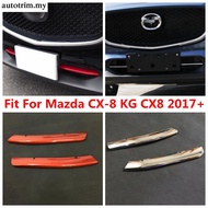 Front Mesh Grille Grill Garnish Bottom Bumper Strip Decoration Cover Trim For Mazda CX-8 KG CX8 2017