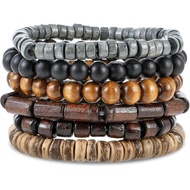 Gelang Manik Kayu Lelaki dengan Keanjalan Boleh Laras, Gelang Lelaki Berlapis-lapis, Gelang Manik Bo