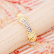 [ 📌พร้อมส่ง ] แหวนเพชรแท้ 💎 เพชรเบลเยี่ยมคัต น้ำ100 ทองคำแท้9K (ทอง37.5%) ขายได้ จำนำได้ มีการ์ดรับประกัน [9KPRB247]