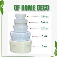 144pcs/set-1/8oz/1/4oz/1/2oz/3/4oz/1oz/2oz Cream Container Plastic Box Sample-144pcs/set