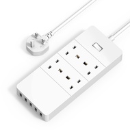ORICO 2 Outlet Surge Protector with 2 x 5V1A USB Charger Ports and 2 x 5V2.4A USB Super Charger Port