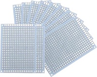 QUARKZMAN Pack of 10 Soldering Circuit Board 2.76 x 1.97 Inch Double-Sided Board White Tin-Plated PC