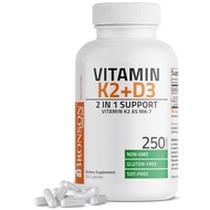 Bronson Vitamin K2 (MK7) with D3 Supplement Bone and Heart Health Non-GMO Formula 5000 IU Vitamin D3