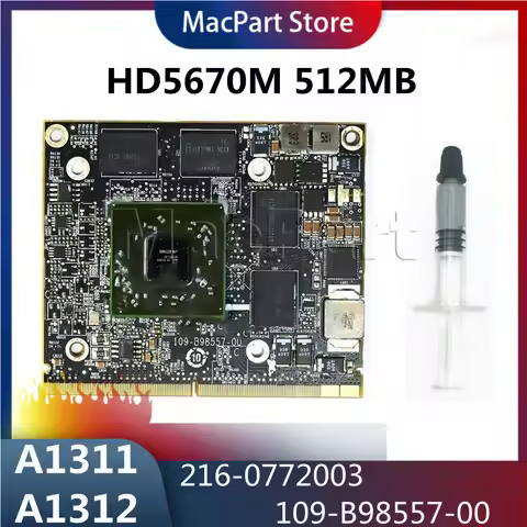 Original For Apple iMac 2010 A1312 A1311 109-B98557-00 Radeon HD 5670 5670m HD5670 HD5670M 512MB Gra