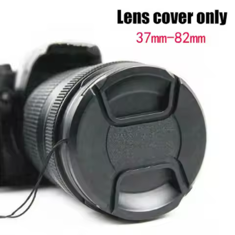 65mm 67 Center Pinch Snap-on Front Lens Cap Hood Cover Protector with Strap for tamron A16 17-50 28-