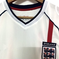 England Jersey Retro 2002 Japan Korea World Cup Team Uniform 7 Beckham Irving Long-Sleeved Football 