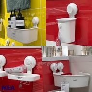 IKEA TISKEN อุปกรณ์ในหองน้ำ ที่วางฝักบัว สบู่ ตะกร้า แปรงสีฟัน ราวแขวนผ้าขนหนู IKEA ตะกร้าแบบดูดติดผ