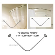 [Kesoto2] Adjustable Curved Shower Curtain Rod Closet Rod Stretchable Shower Curtain Rod