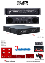 BOX POWER AMPLIFIER BUILT UP MX-470 BLACK GATE BY BGR
