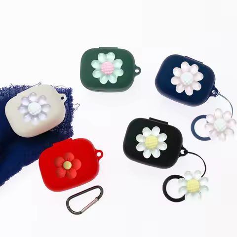 flower case for Haylou GT7 NEO /GT6 T15 G3 GT3 HQ3 T018 Case Silicone Earphone Cover for Haylou Mori