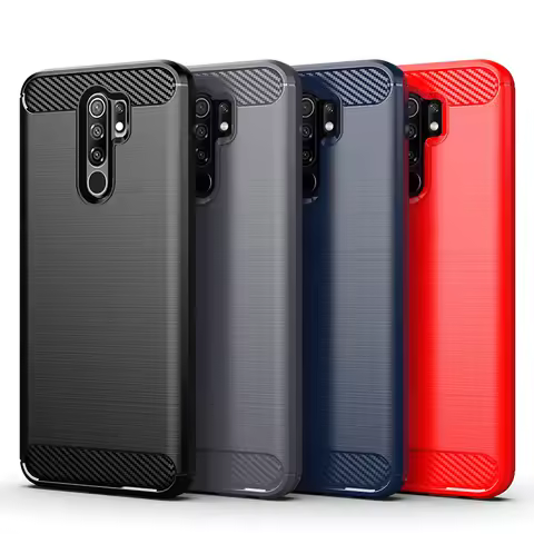 For Xiaomi Redmi 9 Case Cover Redmi 9A 9C 8A Note 8 T 9 Pro 9S 8T Anti-knock Bumper Soft TPU Carbon 