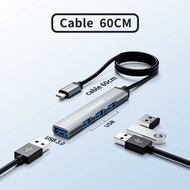 Lemorele TC53/TC57 USB Hub USB 3.0 Hub 4 พอร์ตอะแดปเตอร์ข้อมูลอลูมิเนียมสำหรับ MacBook Windows IOS A