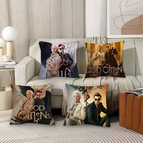 Adventure movie G-Good Omens 2 Pillow Case Office Cushions Suitable For Sofa Car Bedroom Decorative 