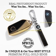 Car Key Cover Case bmw NEW iX i7 X1 X7 New X3 X5 X6 735i Premium Full Gold Edge