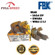 🚨FBK🚨 Saga 12V Iswara Wira 1.3 1.5 Rear Brake Drum Shoe  FK6712 Lining Proton