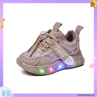 Kid's Light Fashion Cloth Boys Sports Shoes LED Light Shoes Casual Girls Walking Light Shoes