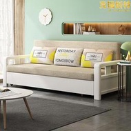 實木沙發床兩用單人雙人可摺疊午休床1.5米1.8米小戶型多功能儲物