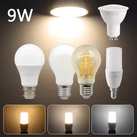 2PCS E27 Retro Edison Vintage Lamp LED Filament Bulb B22 E14 GU10 Spot Light AC100V-240V Light Bulb 