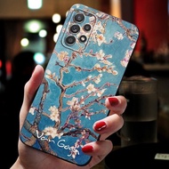 เคส Samsung Galaxy S23Ultra S24Ultra S22Ultra A54 5G 3D เคสใส่โทรศัพท์นุ่มนูน “แวนโก๊ะ” ดอกแอปริคอตภ