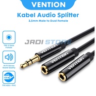 Vention BBS 3.5mm Male to 2 Female Audio Splitter Aux Cable Jack Splitter 2 in 1 Output Audio Aux Sp