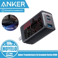 Anker 735 Charger GaNPrime 65W, 3-Port Fast Compact Foldable Wall Charger