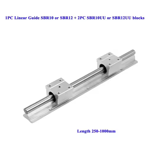 SBR Linear Rail SBR10 SBR12 250-1000mm 1set: 1 Pcs Linear Guide SBR10 Or SBR12 +2 Pcs SBR10UU or SBR
