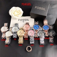 Fossil Luxury Fashion Men Watch  Business Sports Quartz Mens Watch Casual Round Dial Stainless Steel Leather Strap