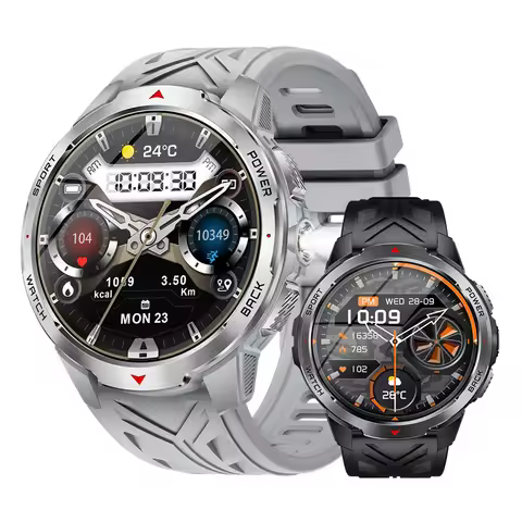 Men KT88 Outdoor Smart Watch 1.7inch Large Screen LED Flashlight Compass BT Calling Multi-Sports Fit