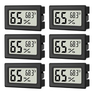 6-Pack Mini Hygrometer Indoor Humidity Meter Digital Thermometer