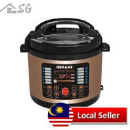 HIRAKI Pressure Cooker - Non-Stick Inner Pot, 6L Capacity, 7KG