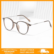 (HENGHA) Round Plastic Eyeglasses Men Women  Metal Anti Radiation Eyeglasses