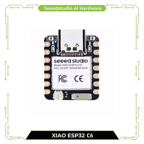 Seeed Studio XIAO ESP32C6-2.4 GHz WiFi 6, Bluetooth 5.3, Zigbee Thread (802.15.4), ESP Rain Maker, A