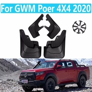 ABS Plastic Cover Stickers For GWM Poer 4X4 2020 4 PCS Mudguards Cover Car styling Mudguards Cover sticker Mudguards Cov